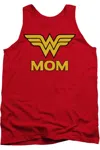 Gildan Dco Wonder Woman Mom Adult Tank Top In Red
