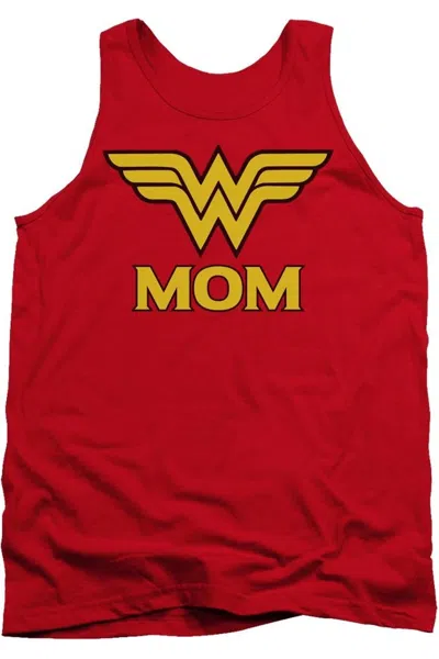 Gildan Dco Wonder Woman Mom Adult Tank Top In Red