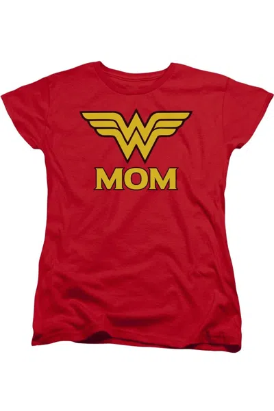Gildan Dco Wonder Woman Mom Short Sleeve Womens Tee / T-shirt In Red