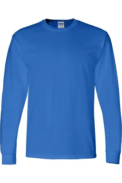Gildan Dryblend 50/50 Long Sleeve T-shirt In Blue