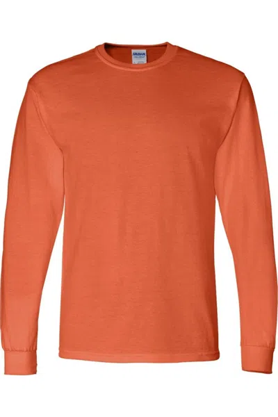 Gildan Dryblend 50/50 Long Sleeve T-shirt In Orange