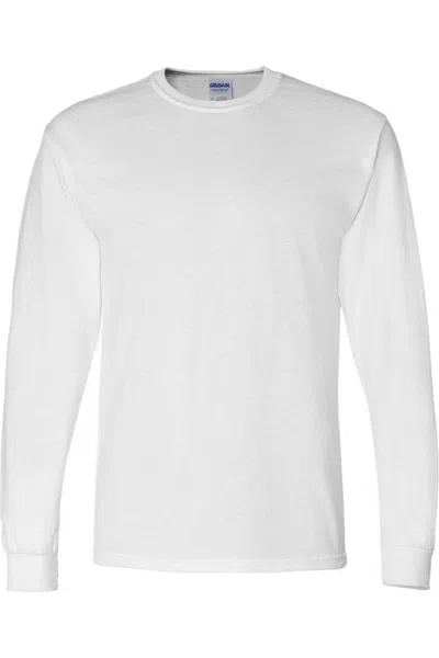 Gildan Dryblend 50/50 Long Sleeve T-shirt In White