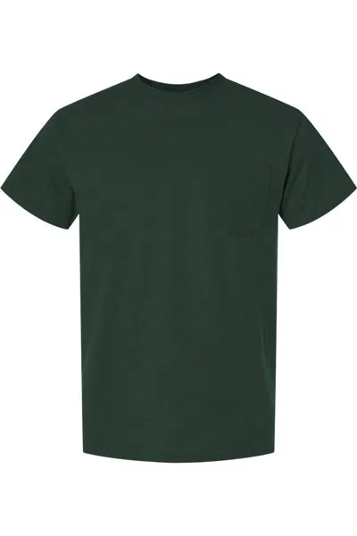 Gildan Dryblend Pocket T-shirt In Green