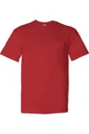 Gildan Dryblend Pocket T-shirt In Red