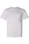 Gildan Dryblend Pocket T-shirt In White