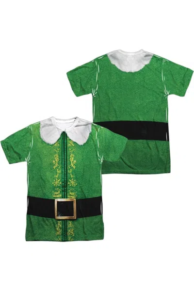 Gildan Elf Buddy Costume (front/back Print) Short Sleeve Adult Poly Crew Tee / T-shirt In White