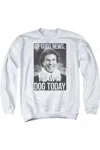 Gildan Elf Must Love Dogs Adult Crewneck Sweatshirt In White