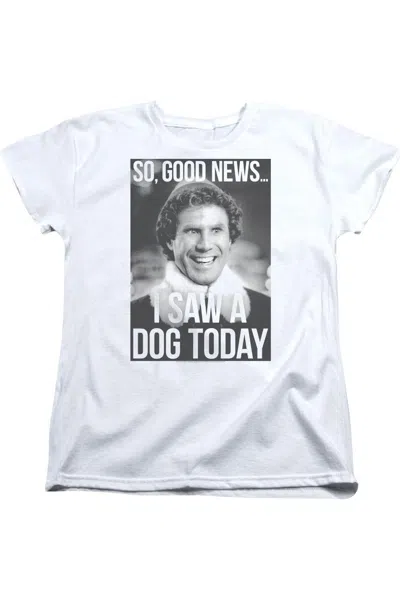 Gildan Elf Must Love Dogs Short Sleeve Womens Tee / T-shirt In White
