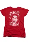 Gildan Elf Omg Santa Short Sleeve Womens Tee / T-shirt In Red