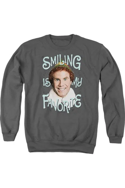 Gildan Elf Smiling Adult Crewneck Sweatshirt In Pink