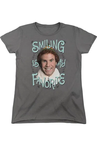 Gildan Elf Smiling Short Sleeve Women´s Tee / T-shirt In Black