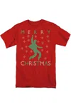 Gildan Elvis Dancing Ugly Christmas Short Sleeve Adult Tee / T-shirt In Red