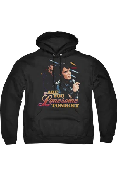 Gildan Elvis Presley Are You Lonesome Adult Pull Over Hoodie In Black