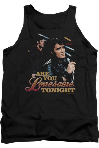 Gildan Elvis Presley Are You Lonesome Adult Tank In Black