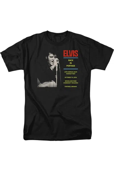 Gildan Elvis Presley Back In Portage Short Sleeve Adult Tee / T-shirt In Black