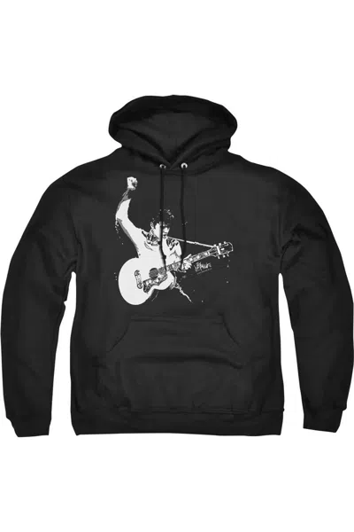 Gildan Elvis Presley Black And White Guitarman Adult Pull Over Hoodie