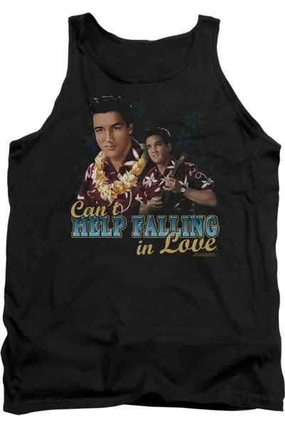 Gildan Elvis Presley Cant Help Falling Adult Tank In Black