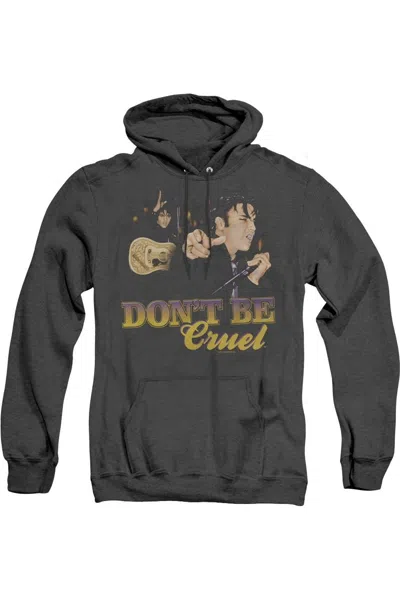 Gildan Elvis Presley Dont Be Cruel Adult Heather Hoodie In Black