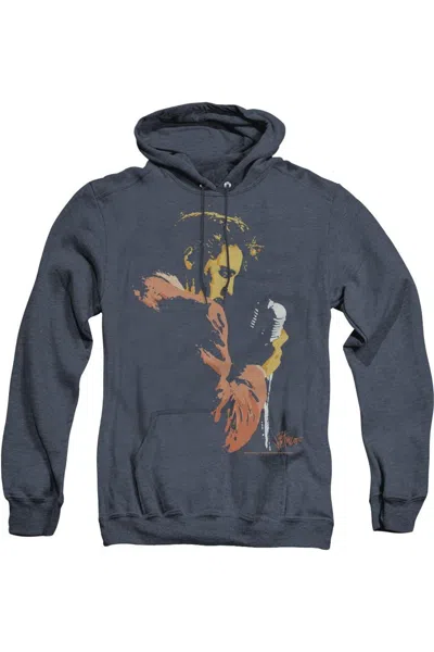 Gildan Elvis Presley Early Elvis Adult Heather Hoodie In Blue
