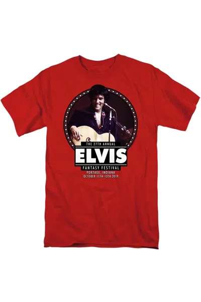 Gildan Elvis Presley Elvis Fantasy Fest 2019 Short Sleeve Adult Tee / T-shirt In Red
