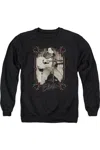 Gildan Elvis Presley Elvis Pinstripes Adult Crewneck Sweatshirt In Black