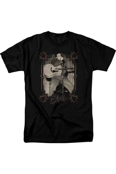 Gildan Elvis Presley Elvis Pinstripes Short Sleeve Adult Tee / T-shirt In Black