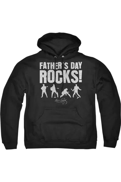Gildan Elvis Presley Fathers Day Rocks Adult Pull Over Hoodie In Black