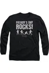 Gildan Elvis Presley Fathers Day Rocks Long Sleeve Adult Tee / T-shirt In Black
