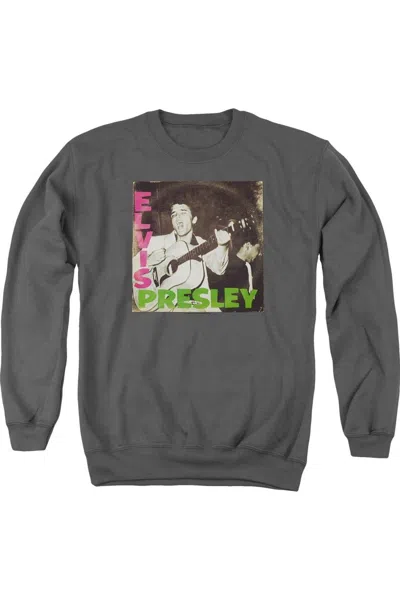 Gildan Elvis Presley First Lp Adult Crewneck Sweatshirt In Pink