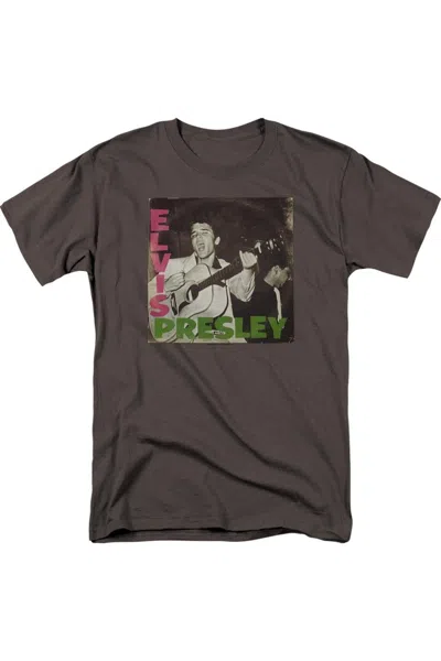 Gildan Elvis Presley First Lp Short Sleeve Adult Tee / T-shirt In Pink