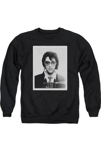 Gildan Elvis Presley Framed Adult Crewneck Sweatshirt In Black