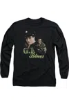Gildan Elvis Presley G I Blues Long Sleeve Adult Tee / T-shirt In Black