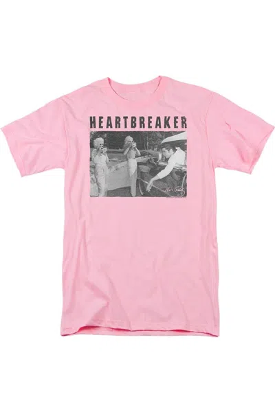 Gildan Elvis Presley Heartbreaker Short Sleeve Adult Tee / T-shirt In Pink