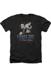 Gildan Elvis Presley I Want You Adult Heather T-shirt In Black