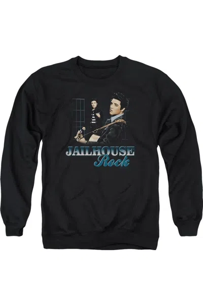 Gildan Elvis Presley Jailhouse Rock Adult Crewneck Sweatshirt In Black