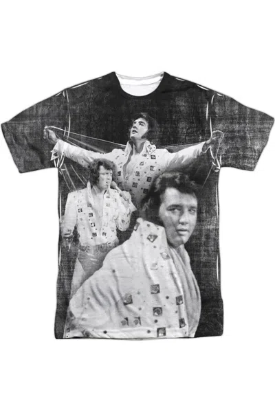 Gildan Elvis Presley Legendary Performance Short Sleeve Adult Poly Crew T-shirt In White