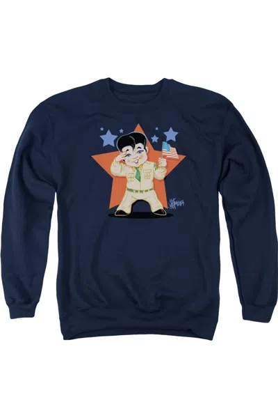 Gildan Elvis Presley Lil G I Adult Crewneck Sweatshirt In Blue