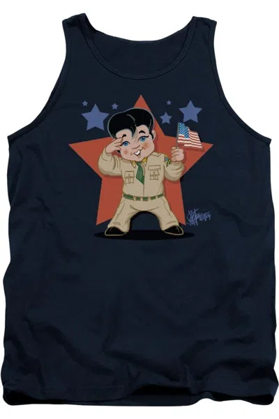 Gildan Elvis Presley Lil G I Adult Tank In Blue