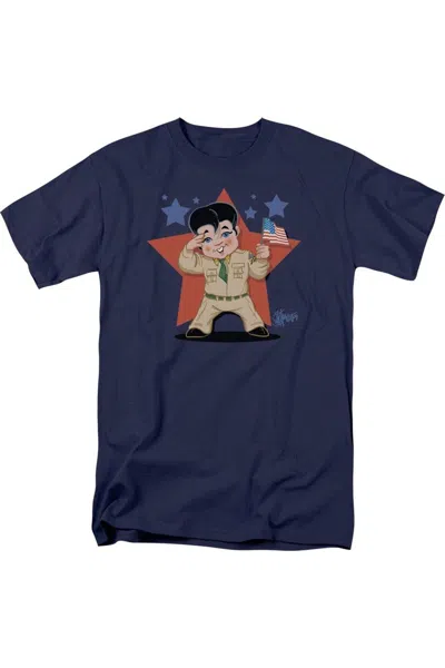 Gildan Elvis Presley Lil G I Short Sleeve Adult Tee / T-shirt In Blue