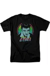 Gildan Elvis Presley Neon King Short Sleeve Adult Tee / T-shirt In Black