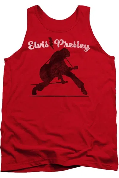 Gildan Elvis Presley Overprint Adult Tank In Red