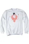 Gildan Elvis Presley Red Pheonix Adult Crewneck Sweatshirt In White