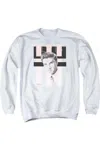Gildan Elvis Presley Retro Adult Crewneck Sweatshirt In White