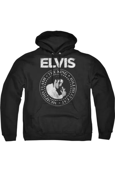 Gildan Elvis Presley Rock King Adult Pull Over Hoodie In Black