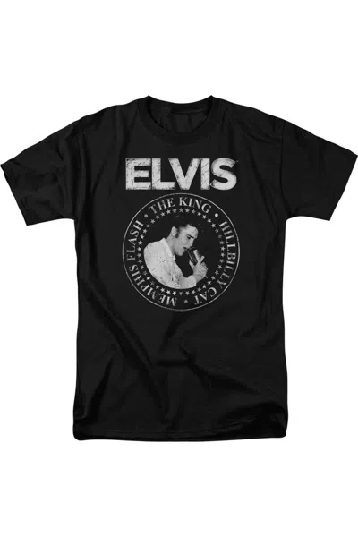 Gildan Elvis Presley Rock King Short Sleeve Adult Tee / T-shirt In Black
