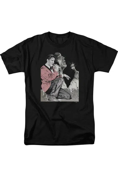 Gildan Elvis Presley Rock N Rollong Sleevemoke Short Sleeve Adult Tee / T-shirt In Black