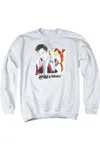 Gildan Elvis Presley Speedway Adult Crewneck Sweatshirt In White