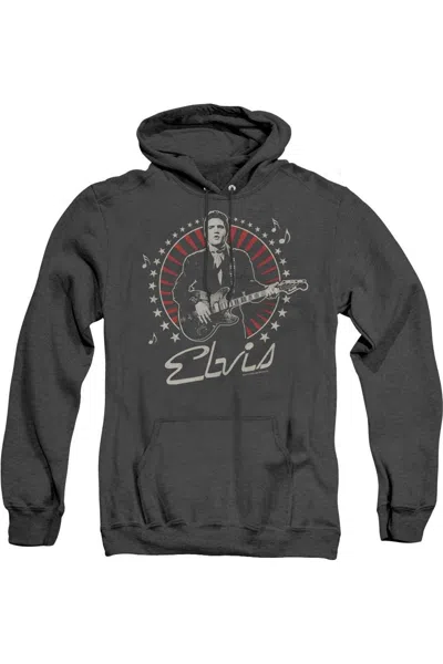 Gildan Elvis Presley Stars Adult Heather Hoodie In Black