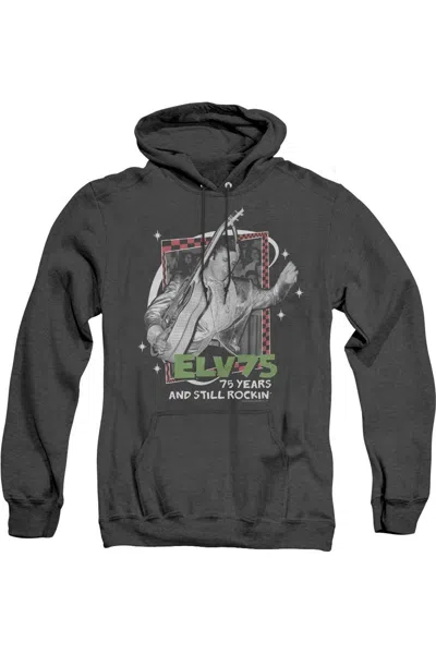 Gildan Elvis Presley Still Rockin Adult Heather Hoodie In Black