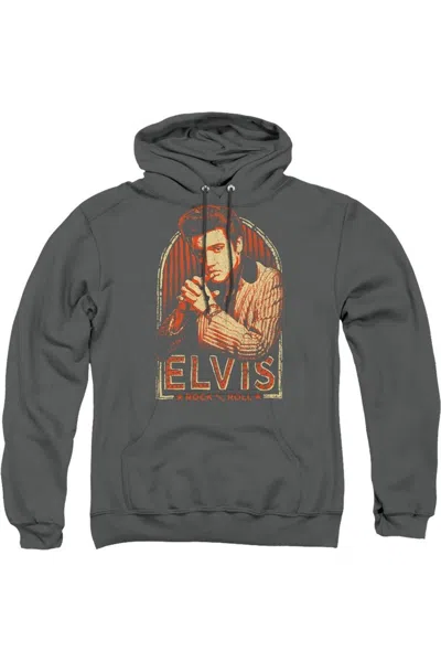 Gildan Elvis Presley Stripes Adult Pull Over Hoodie In Pink